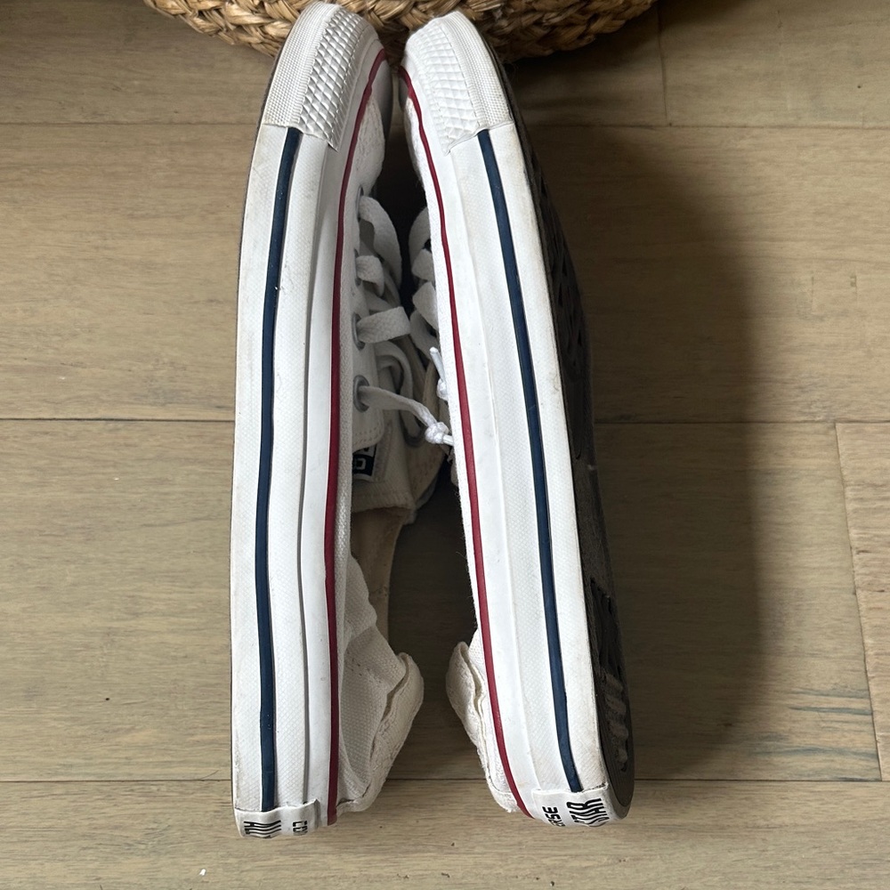 Converse All Star Slip On Shoreline Sneakers White Canvas Classic Clean Girl - Picture 5 of 7